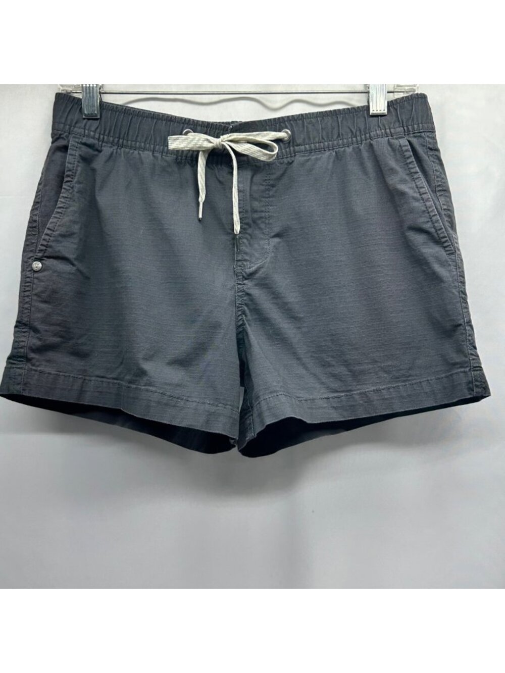 VUORI Women's Ripstop Shorts S Charcoal Gray Pockets Elastic Waist Drawstring